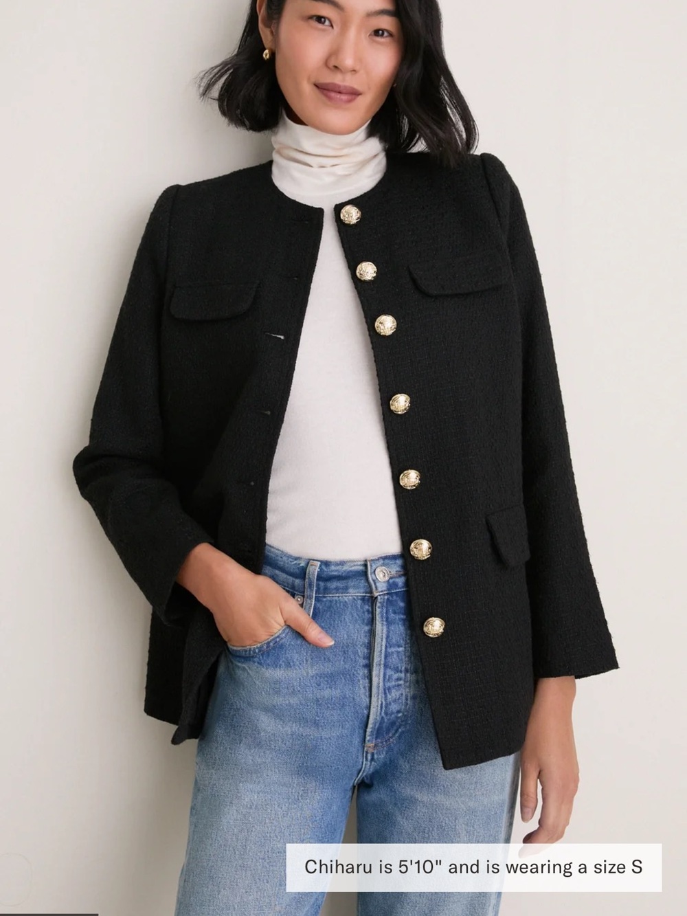 Pomander Place Classic Dark Green with Gold Button-Front Jacket XS NWT - Picture 6 of 6